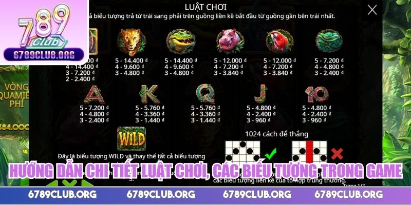 Hướng dẫn chi tiết luật chơi, các biếu tượng trong game