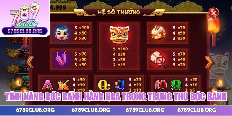 Tính năng Bóc bánh Hằng Nga trong Trung Thu Bóc Bánh